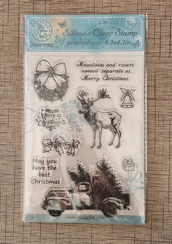 Christmas themed clear - themed, stamps
