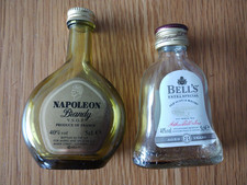 2 x Miniature Whisky Bottles