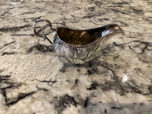 Georgian solid silver sauce - silver,