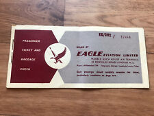 Eagle Aviation Ticket Stub 1958 Nairobi To London