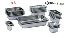 6x Gastronorm Pan Stainless
