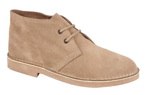 Mens taupe suede desert boots - mens,