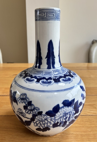 Tall vintage chinese blue - chinese,