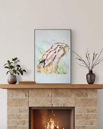 Original hare watercolour - original,