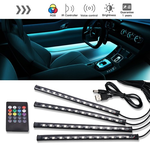 Rgb led neon car interior - 4x,