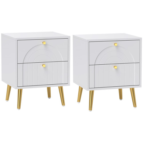 Bedside tables set white - bedside,