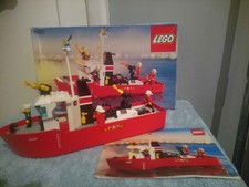 Lego Vintage 4020 Fire Ship 100% Complete Boxed Instructions & Mini-Figures Boat