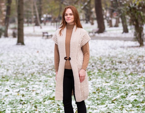 Sleeveless shawl collar - sleeveless,