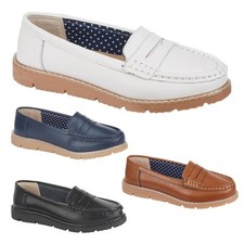 Ladies leather loafer women - leather,