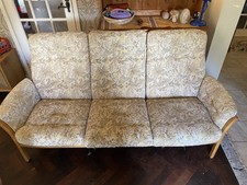 Vintage Ercol Golden Dawn Saville Three Seater Sofa, Two Armchairs and Footstool