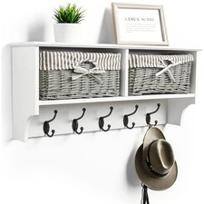 Wall Mounted Coat Rack White