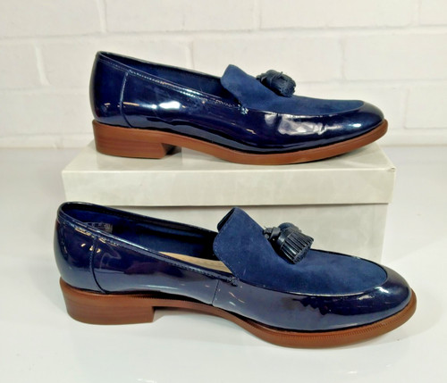 Clarks navy patent - , loafers
