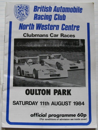 Oulton park aug 1984 - oulton, barc