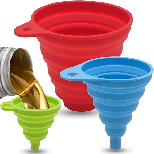 Collapsible silicone funnel - collapsible,