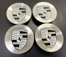 Porsche Crested Diamond Cut Alloy Wheel Centre Caps - Turbo III IV Wheels