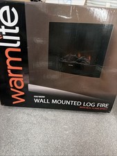 Electric Fire Black Log Effect