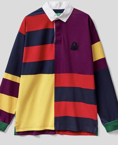 Mens benetton patchwork rugby - patchwork,