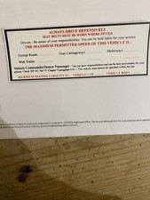 land rover series defender Sticker Logo Badge military spec rare dashboard stick