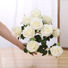 10 Heads Silk Rose Artificial