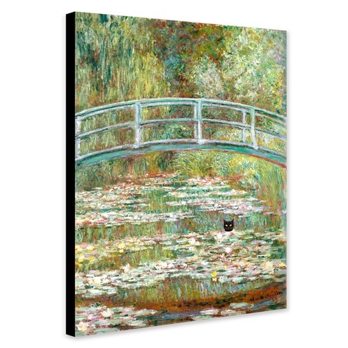 Bridge over pond water - pond, of