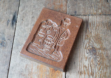 Vintage Wooden  Cookie Mold Dutch Folk Art Wall Hanging