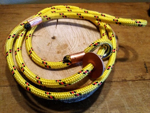 Handmade 8mm gun dog slip - , lead