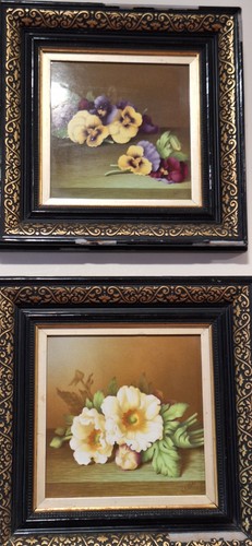 Two victorian porcelain tile - two,