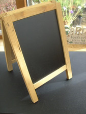 Small A-board Blackboard Wooden double sided Chalkboard tabletop use 30cm x 19.5