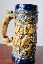 Vintage German Beer Stein Fox