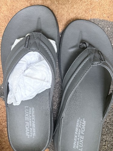 Skechers flip flops black size - skechers,