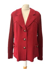 Damart Red Cardigan Size 16