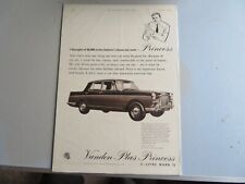 The illustrated London News VANDEN PLAS PRINCESS 3 LITRE MK2 ADVERT 35 X 26 CM