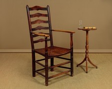Antique Georgian Ladderback Armchair c.1780