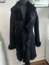 Joseph real sheepskin shearling fur waterfall coat Toscana 38 UK10-12 US8-10