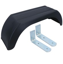 Trailer Mudguard Fender Wing Plastic or Metal with Mounting Brackets 8” 10” 13”