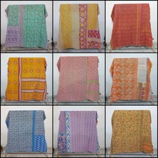 Vintage Kantha Quilt Blanket