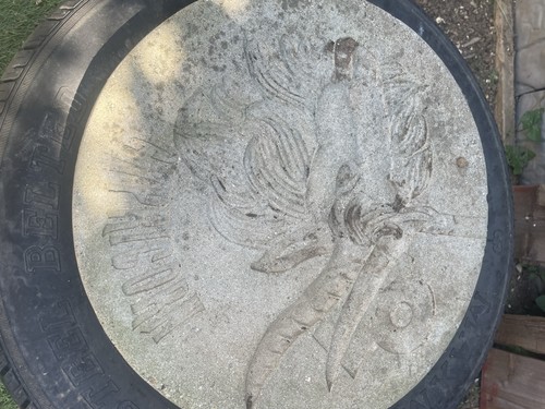 Round concrete garden step - round,