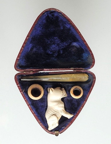 Meerschaum french bulldog pipe - french,