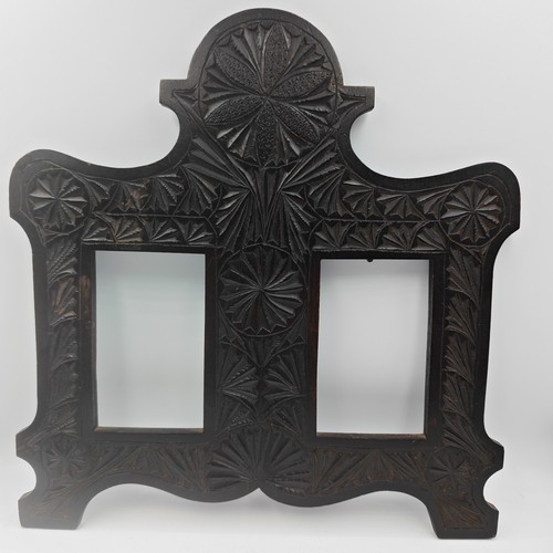 Antique double photo frame