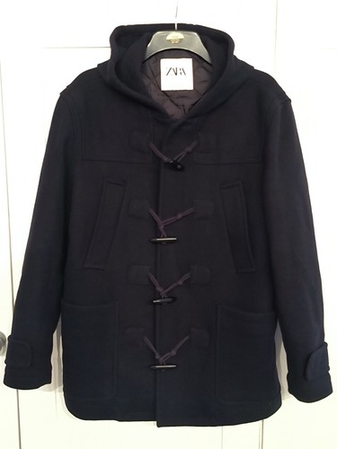 Zara mens black wool blend - mens,