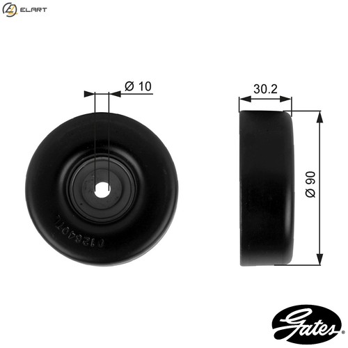 Deflectionguide pulley vribbed - deflectionguide,