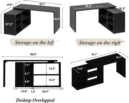 Versatile shaped desk with - versatile,