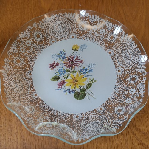 Vintage chance glass plate - vintage,