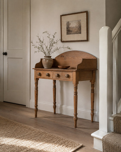 Victorian pine washstand with - washstand,