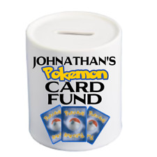 Personalised Pokemon Card Fund Savings Bank Money Box Gift Any Name TCG