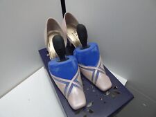 Ladies Magrit pink pretty leather vintage heeled shoes size 34 (UK 2)