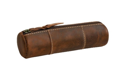 Vintage brown leather - brown, pencil