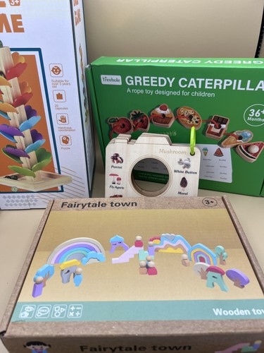 Wooden educational toy bundle - wooden,