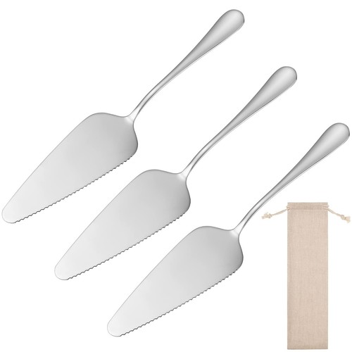 Cake server set 3pcs stainless - server,