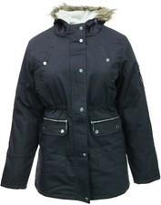 Womens Blue Parka Coat Long